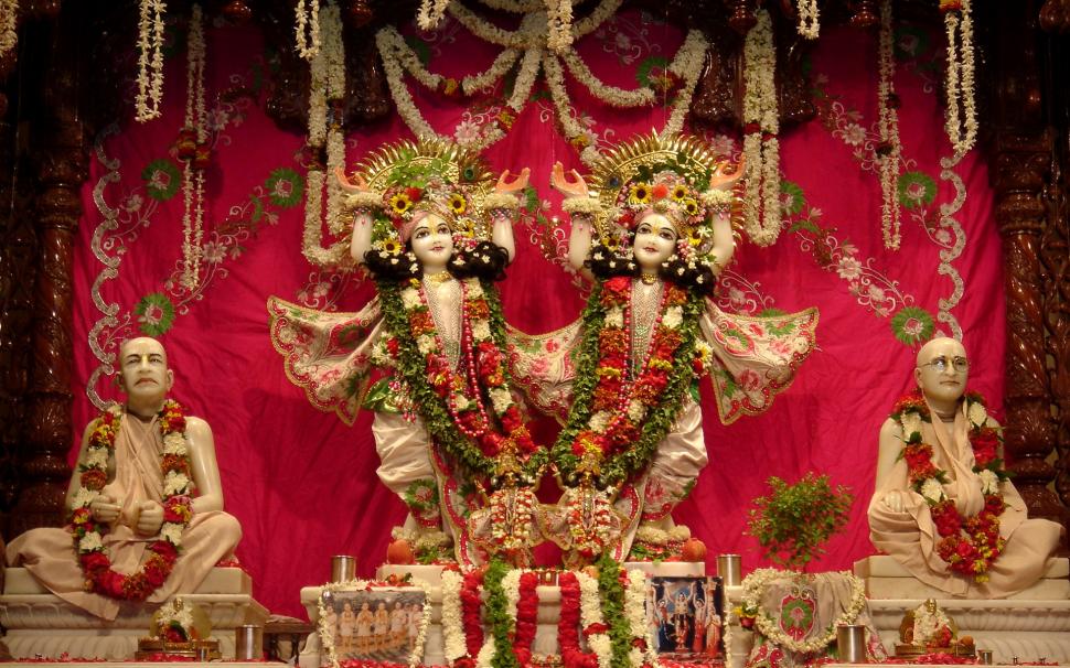 Hindu God Hd Wallpapers 1080p Flowers - Krishna - HD Wallpaper 