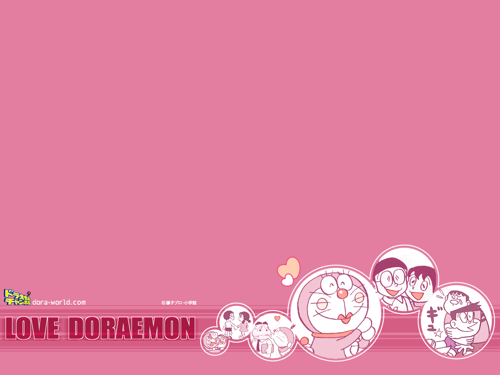 Doraemon Pink Background Wallpaper - Background Doraemon - HD Wallpaper 