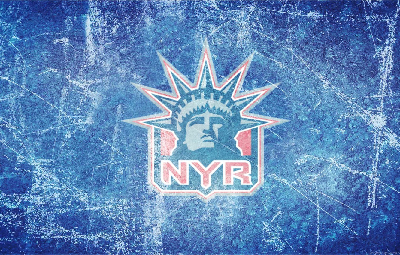 Photo Wallpaper Ice, Logo, Emblem, The Statue Of Liberty, - New York Rangers Wallpaper Hd - HD Wallpaper 