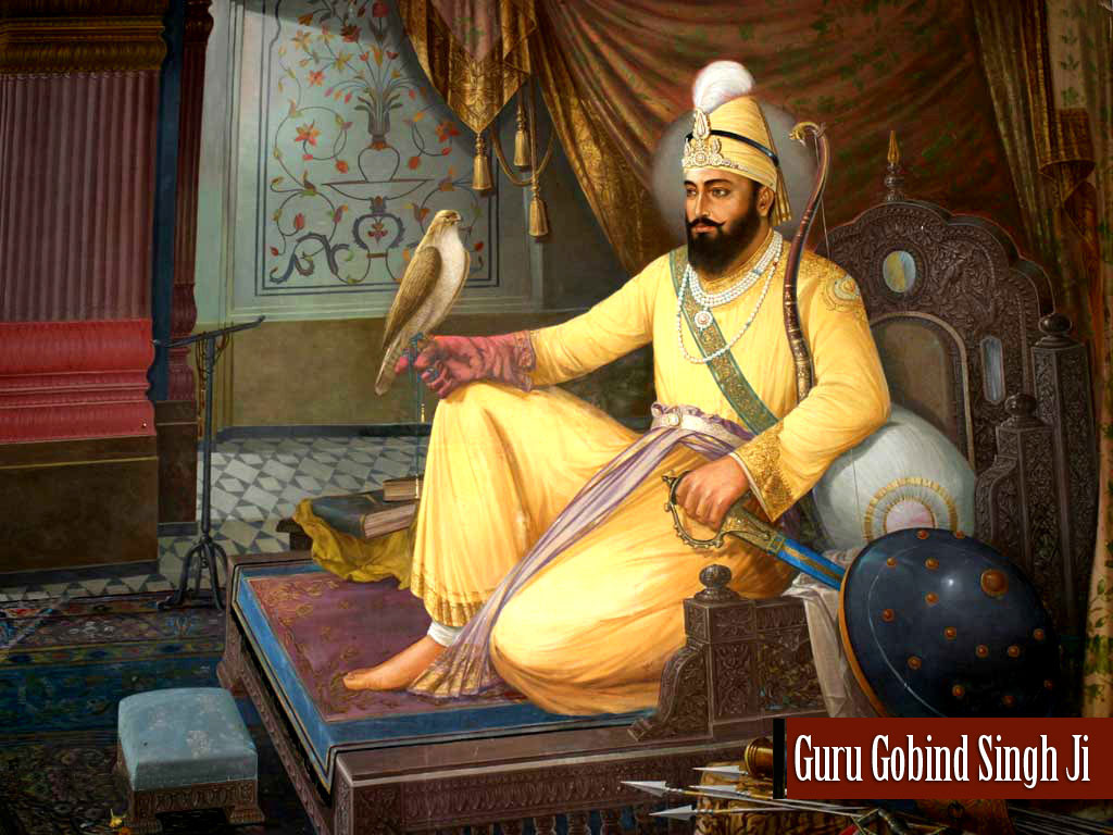 Guru Gobind Singh With Eagle - HD Wallpaper 