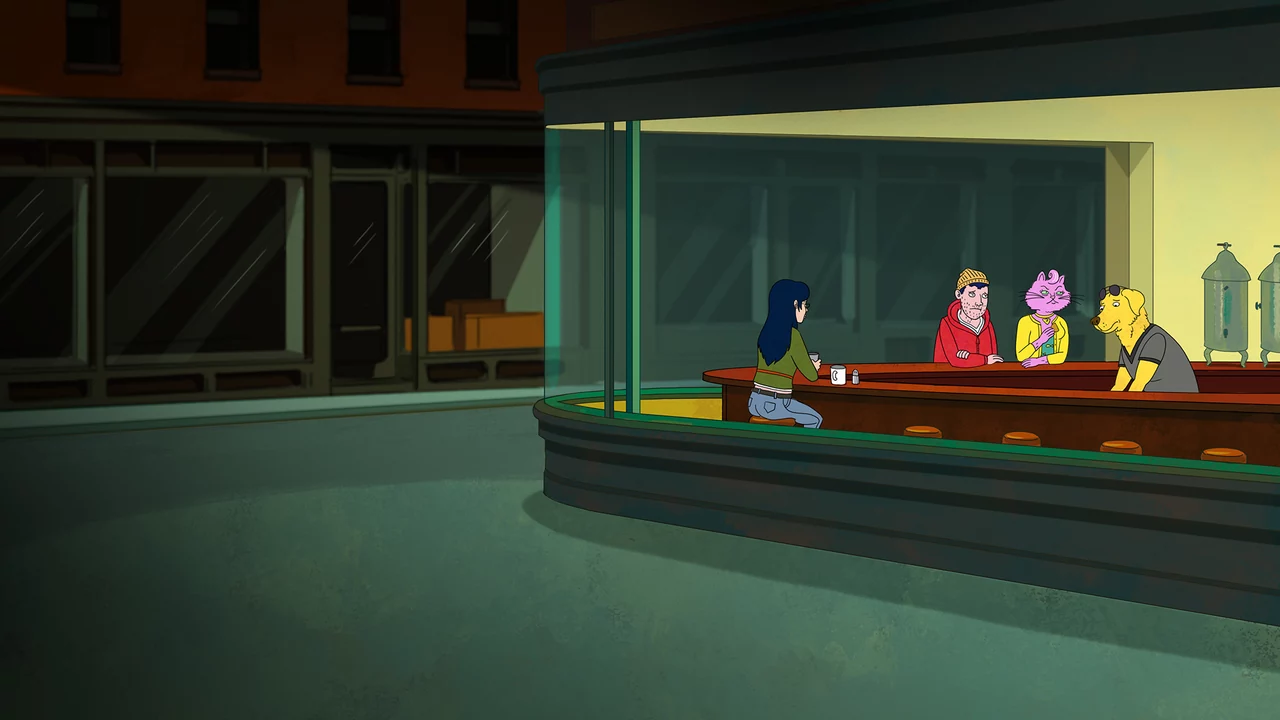 Bojack Horseman Edward Hopper - HD Wallpaper 