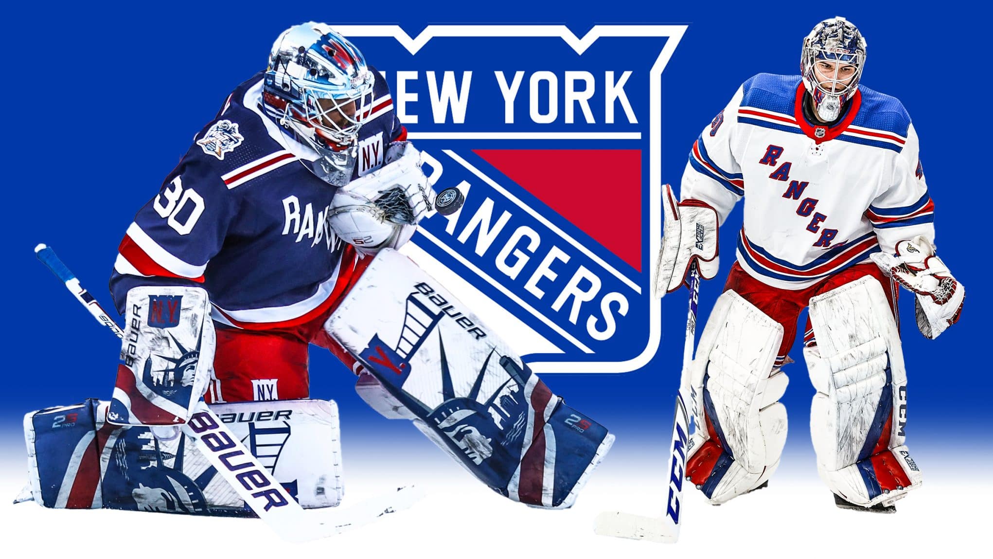 Alexandar Georgiev Henrik Lundqvist - New York Rangers Puck - HD Wallpaper 
