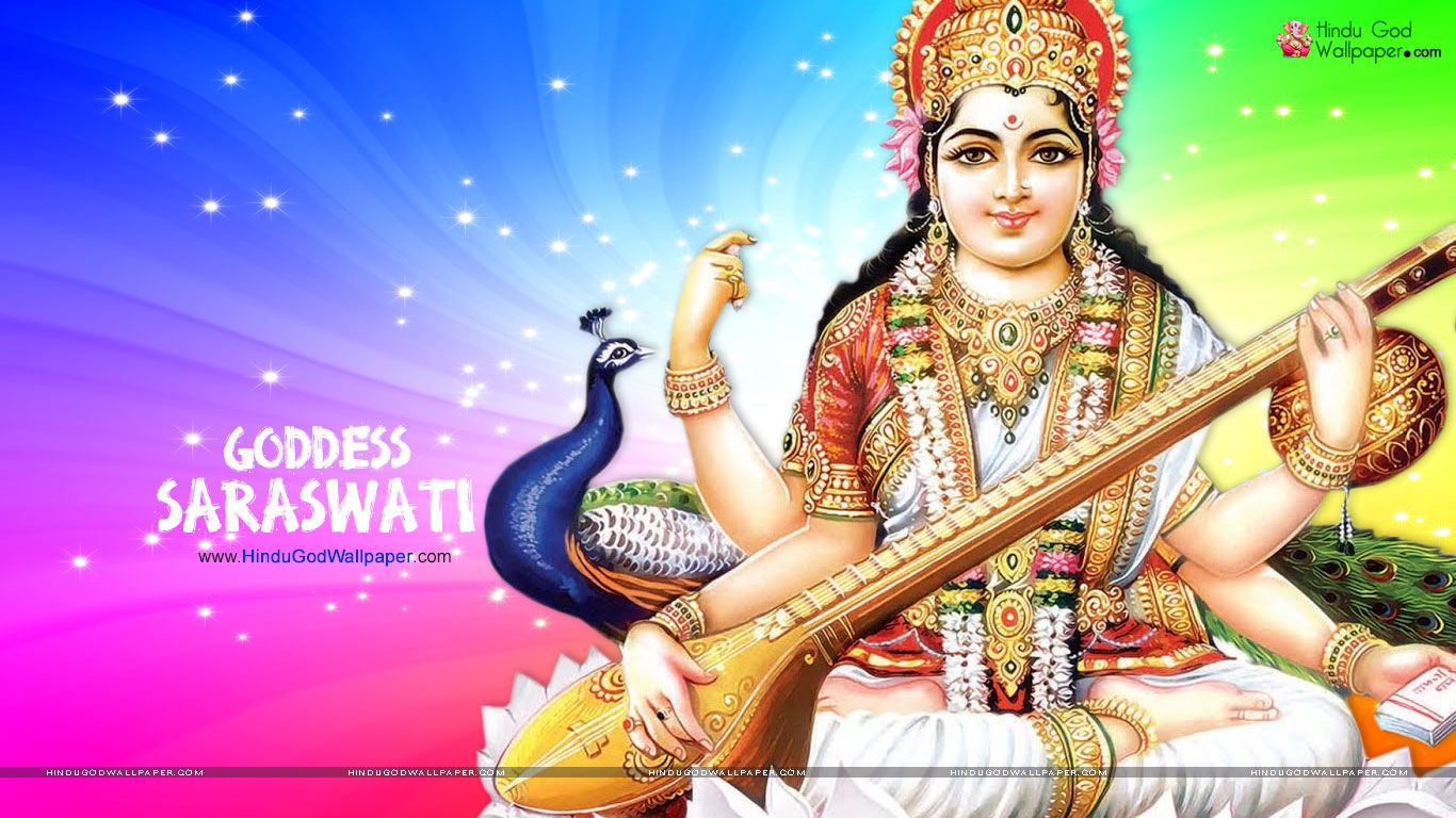 Saraswati Mata Picture Download - 1366x768 Wallpaper 