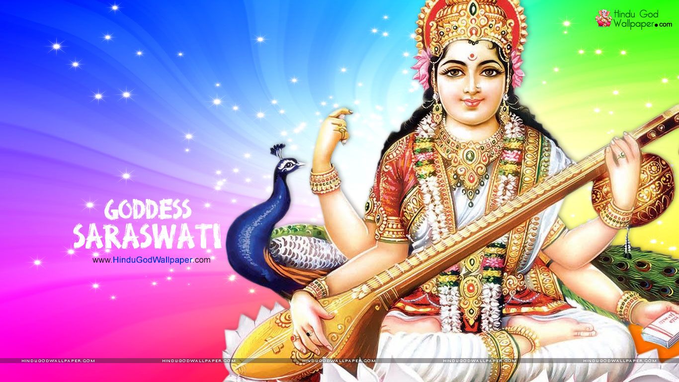 Saraswati Mata Picture Download - HD Wallpaper 