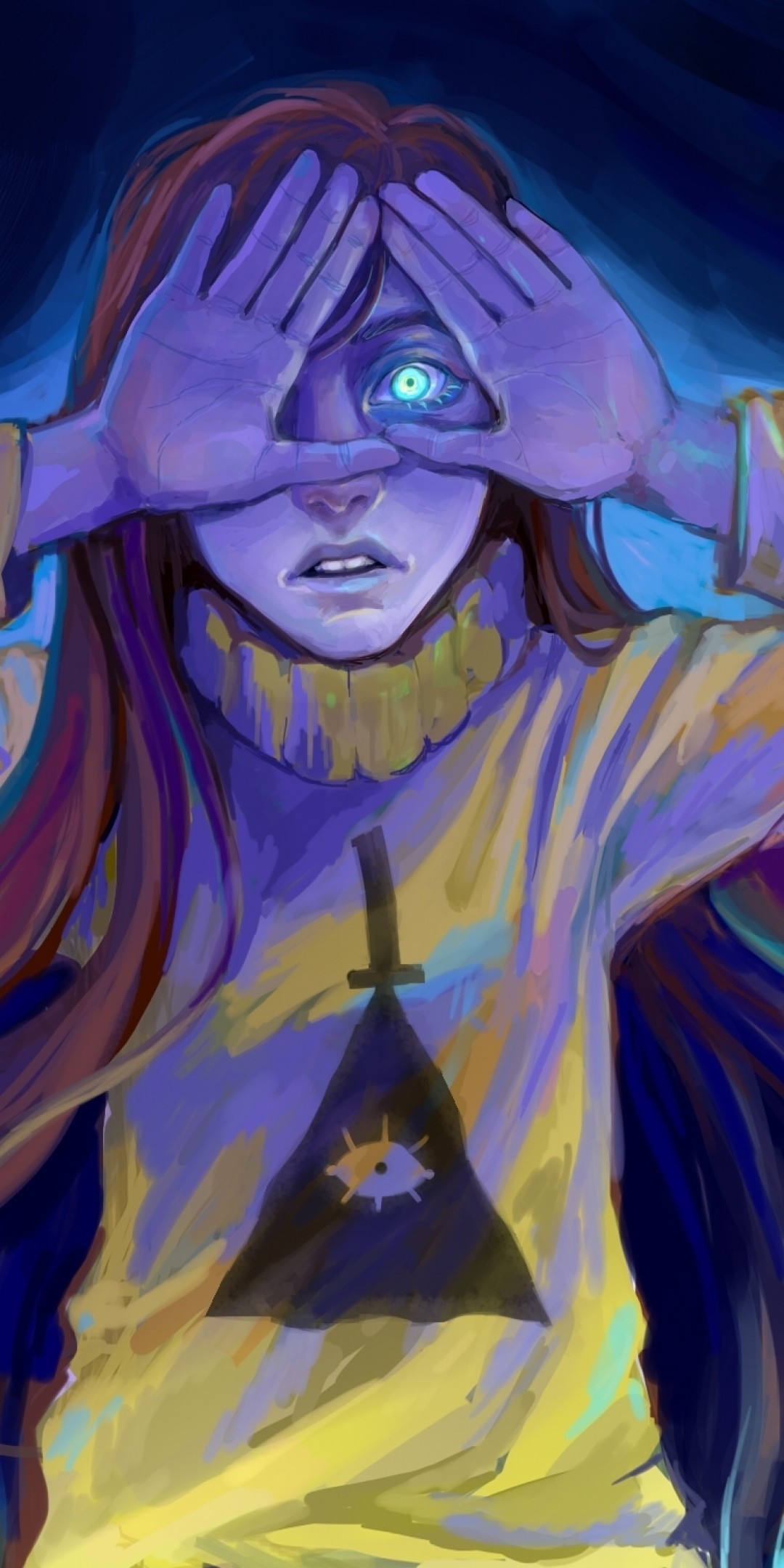 Fantasy Girl, Shiny Eye, Illuminati, Triangle - Iphone 7 Wallpaper Illuminati - HD Wallpaper 