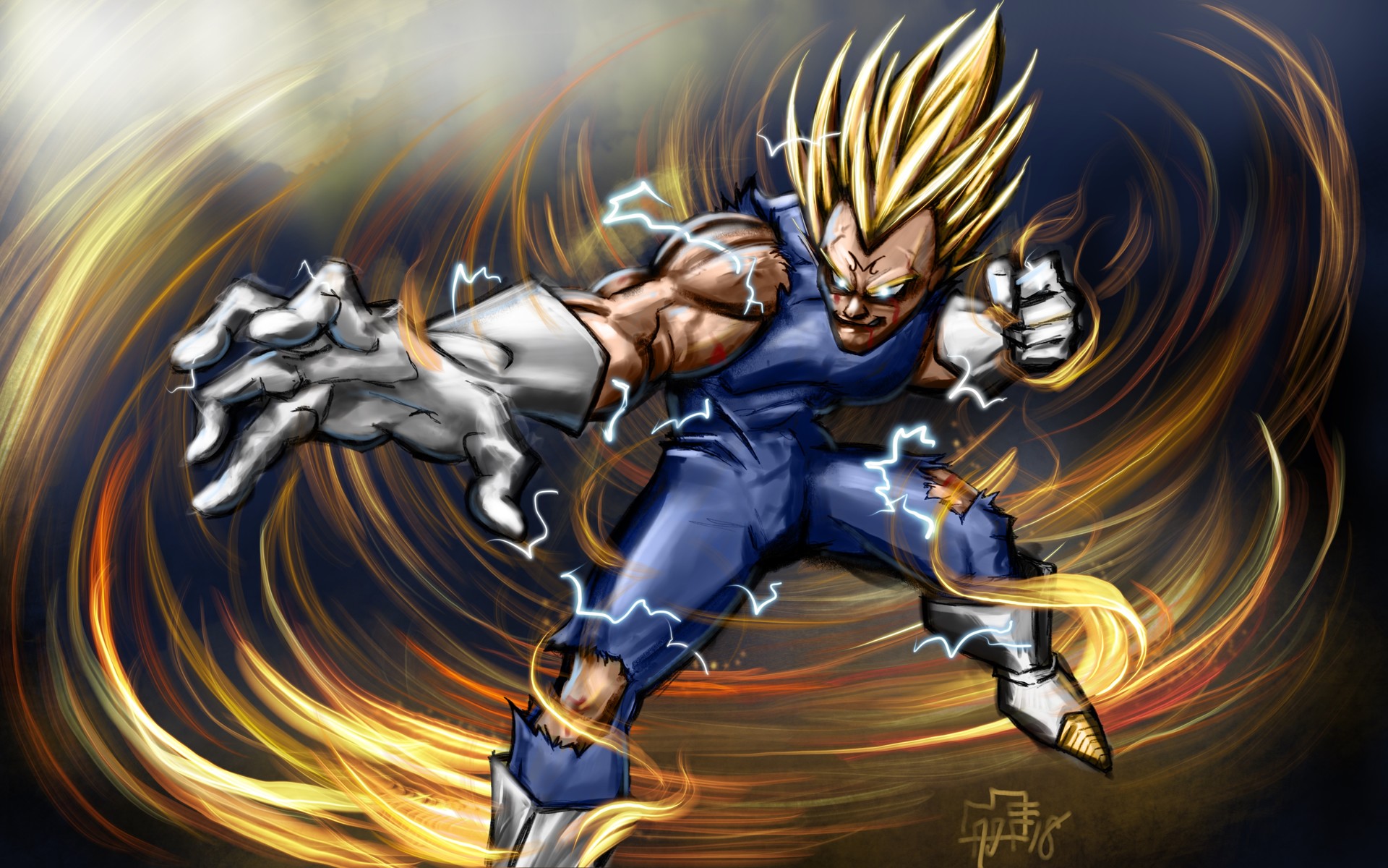 Majin Vegeta - HD Wallpaper 