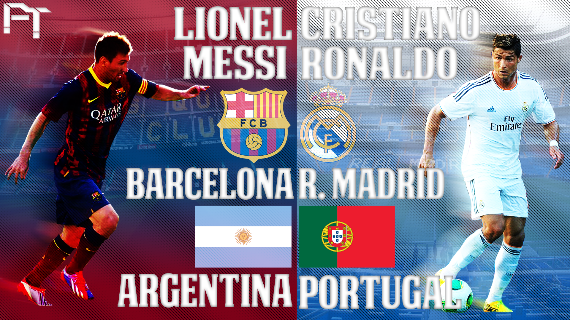 Messi Ronaldo Neymar Wallpaper - Ronaldo And Messi Wallpaper Soccer Players - HD Wallpaper 