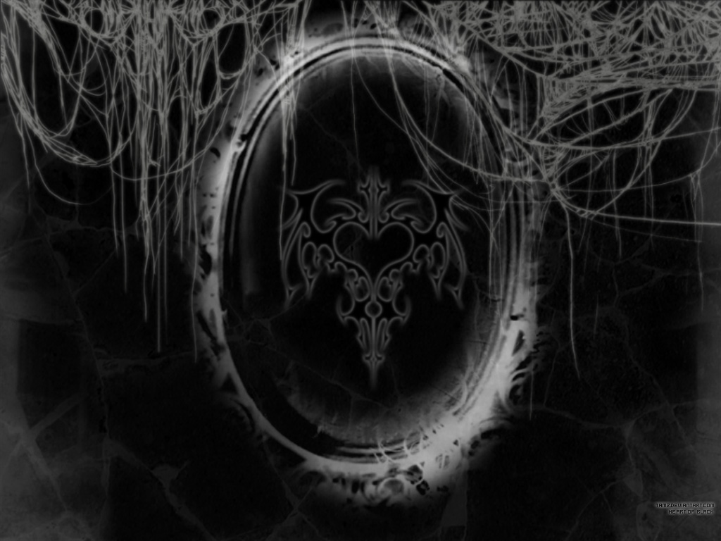 Heart Of Black - Beautiful Dark Gothic Art - HD Wallpaper 