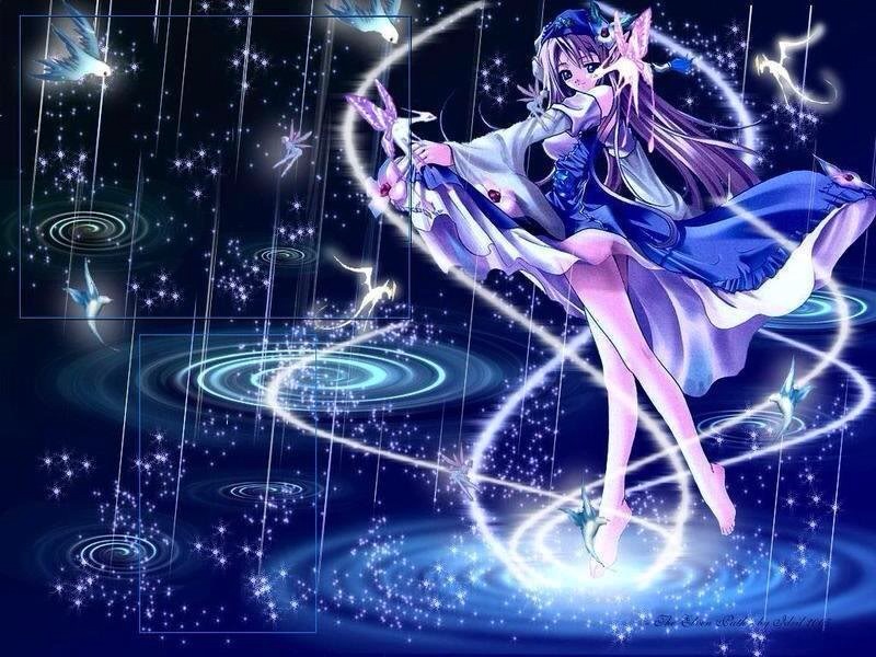 Magical Nightcore Girl - Cute Anime Wolf Girl - HD Wallpaper 