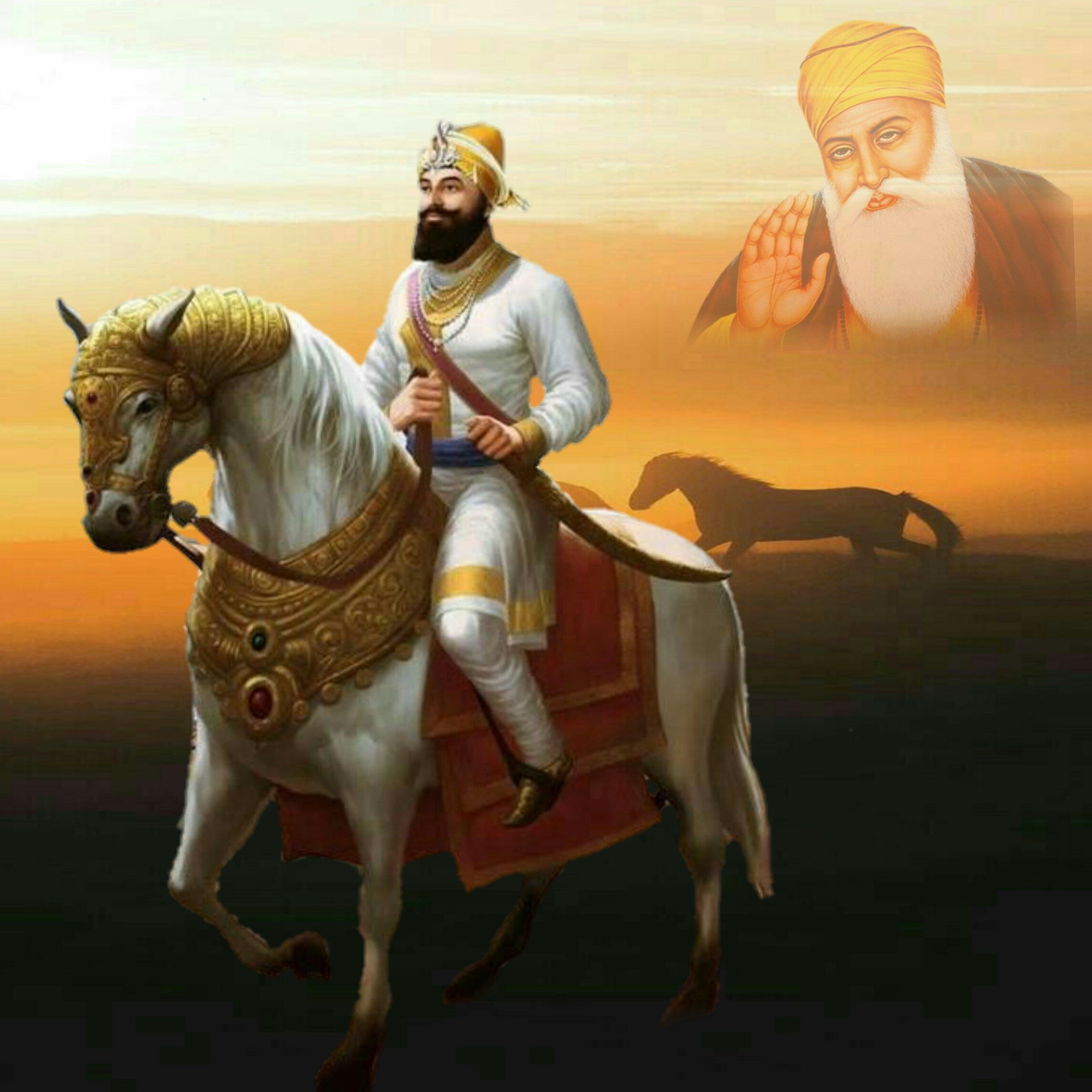 Guru Gobind Singh On Horse - HD Wallpaper 