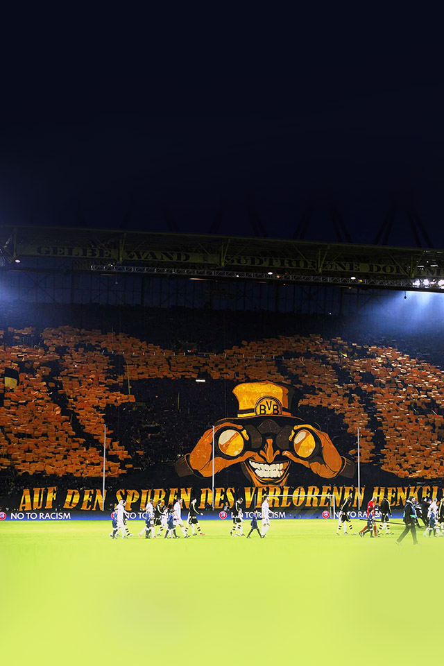 Com Apple Wallpaper Borussia Dortmund Fan Iphone4 - Signal Iduna Park Fans - HD Wallpaper 