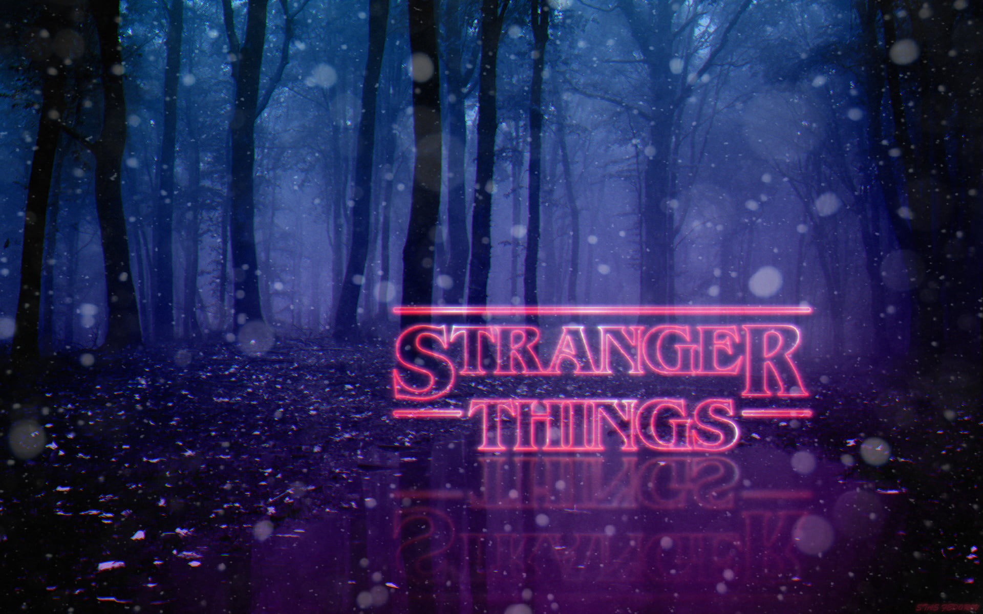 Stranger Things Forest Background - HD Wallpaper 