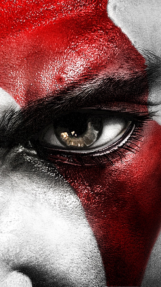 Wallpaper Kratos, God Of War, Face, Eyes, Scar - God Of War Eye - HD Wallpaper 