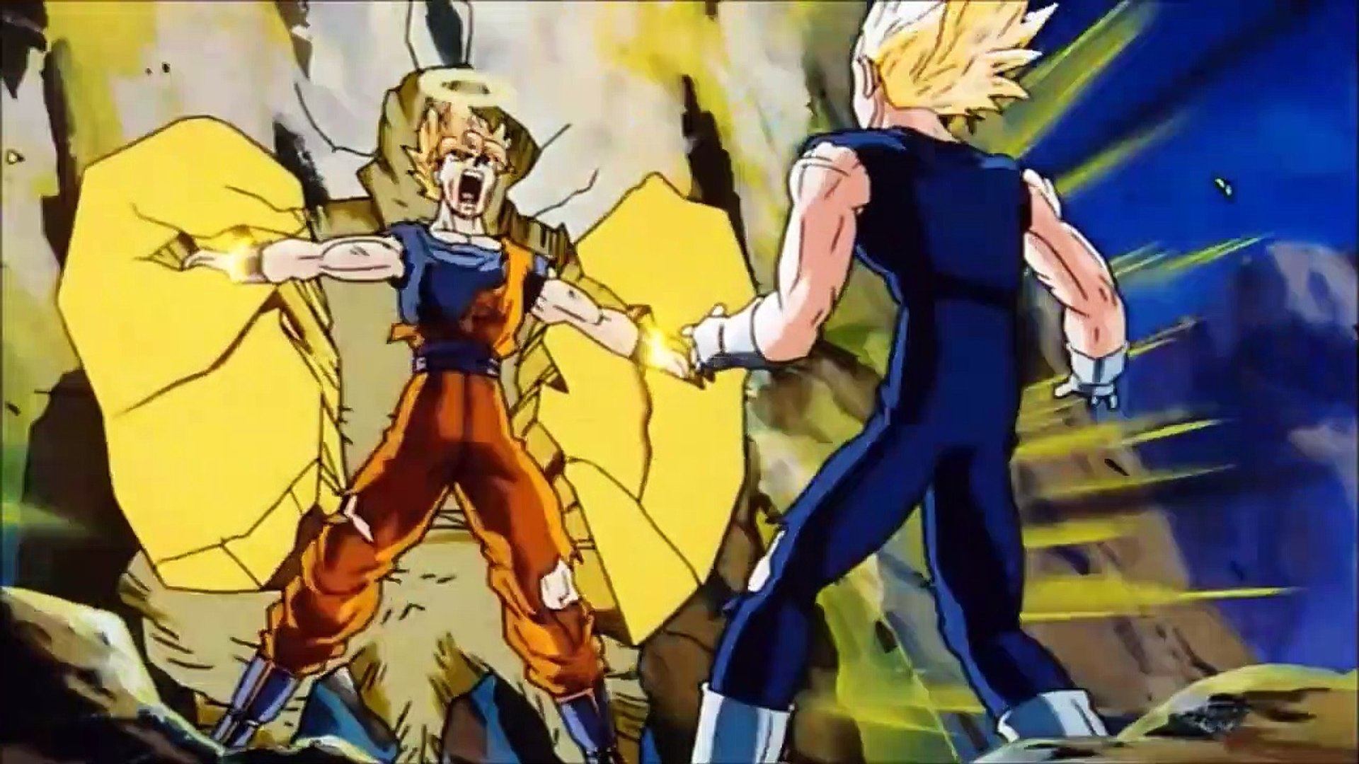 Imágenes De Goku Vs Majin Vegeta - HD Wallpaper 