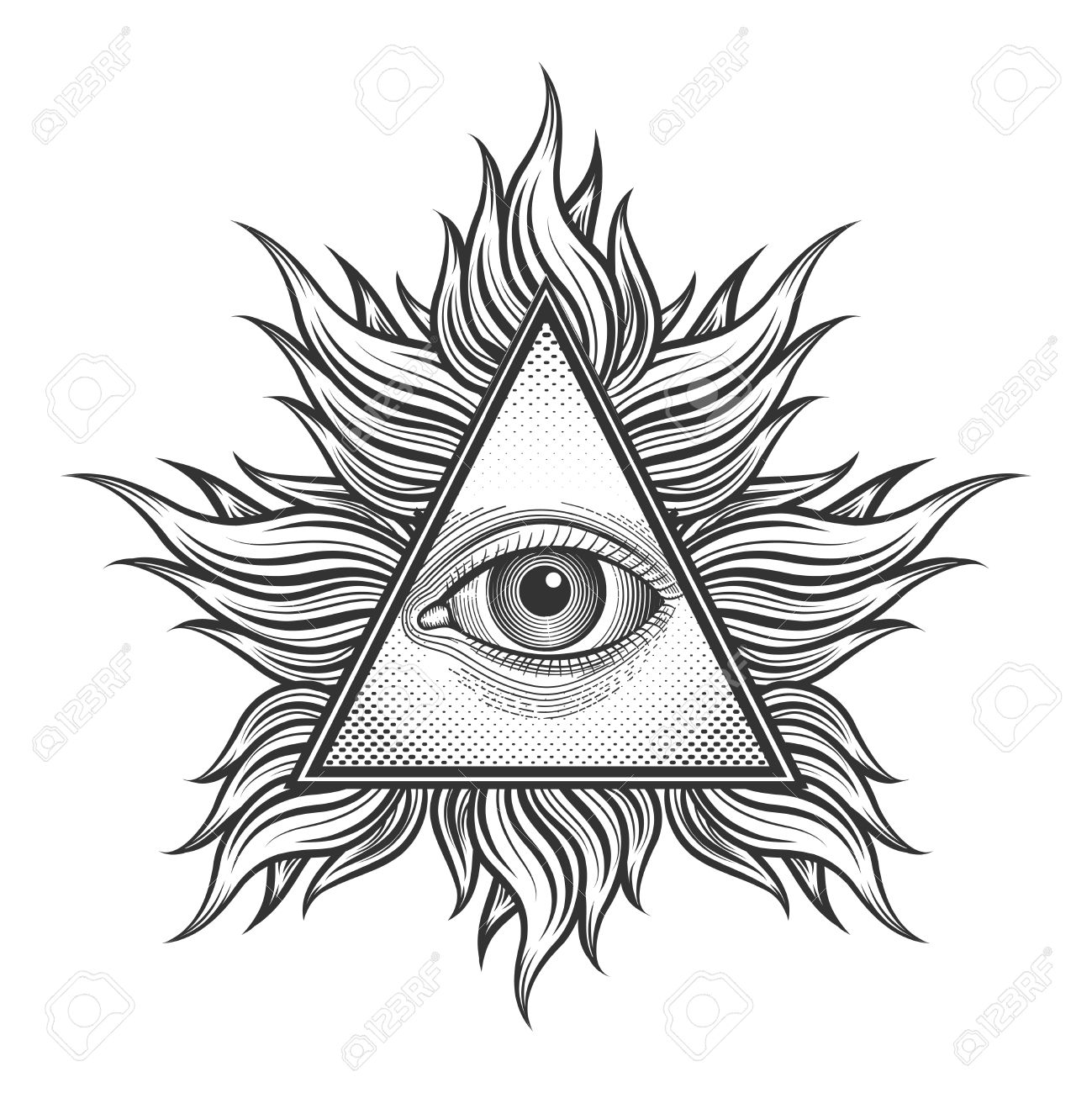 All Seeing Eye Pyramid - HD Wallpaper 