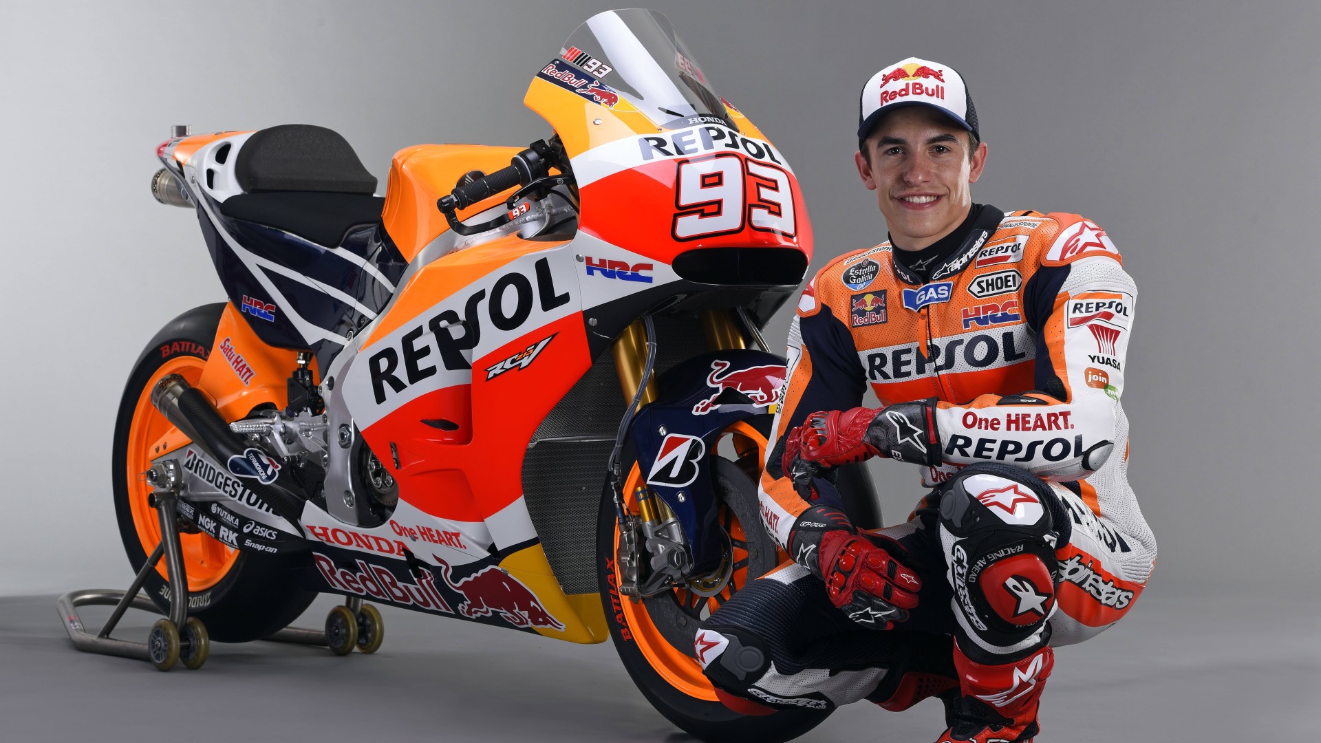 Marc Marquez 93 Wallpapers Hd Honda Repsol - Jorge Lorenzo Honda Hrc - HD Wallpaper 