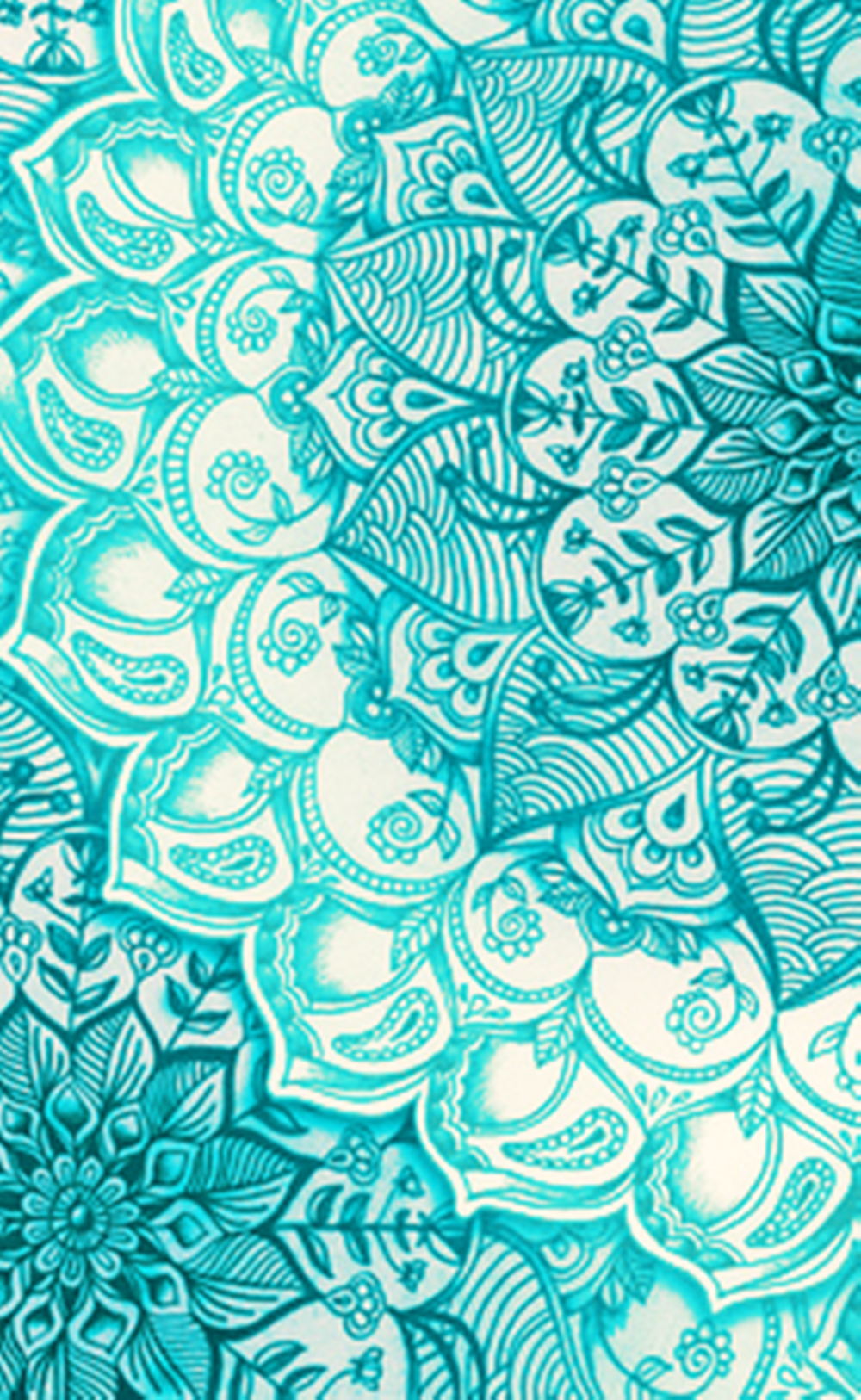 Teal Mandala Background - HD Wallpaper 