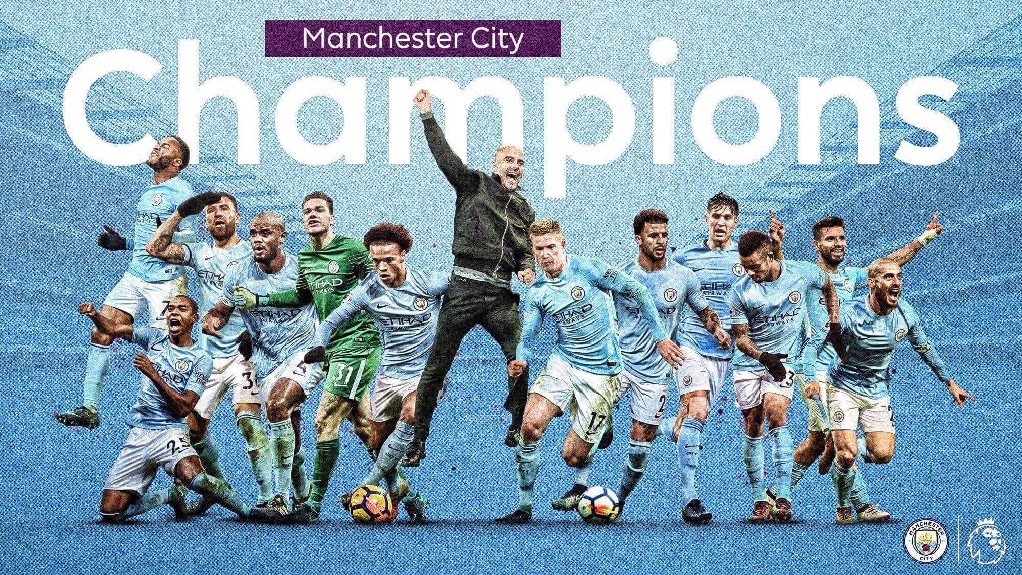 Manchester City Champions Epl - HD Wallpaper 