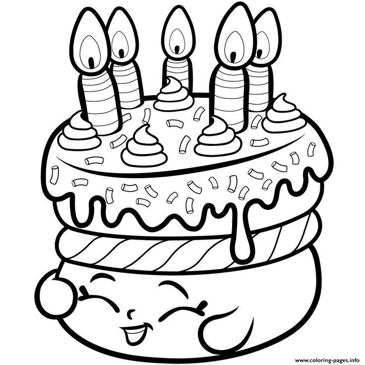 Print Cake Wishes Shopkins Season 1 From Coloring Pages - Free Printable Shopkins Colouring Pages - HD Wallpaper 