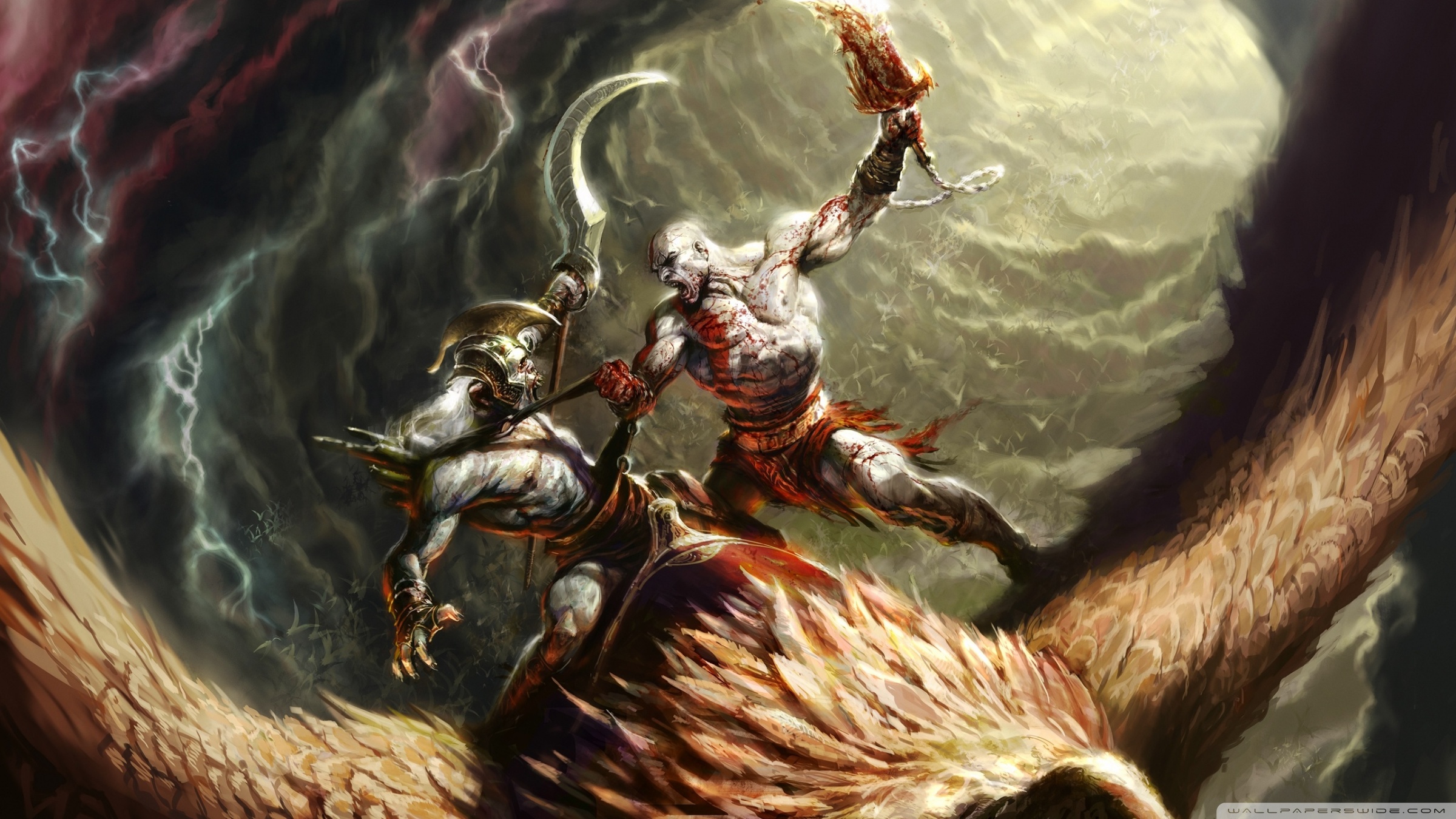 God Of War Battle - 2400x1350 Wallpaper 