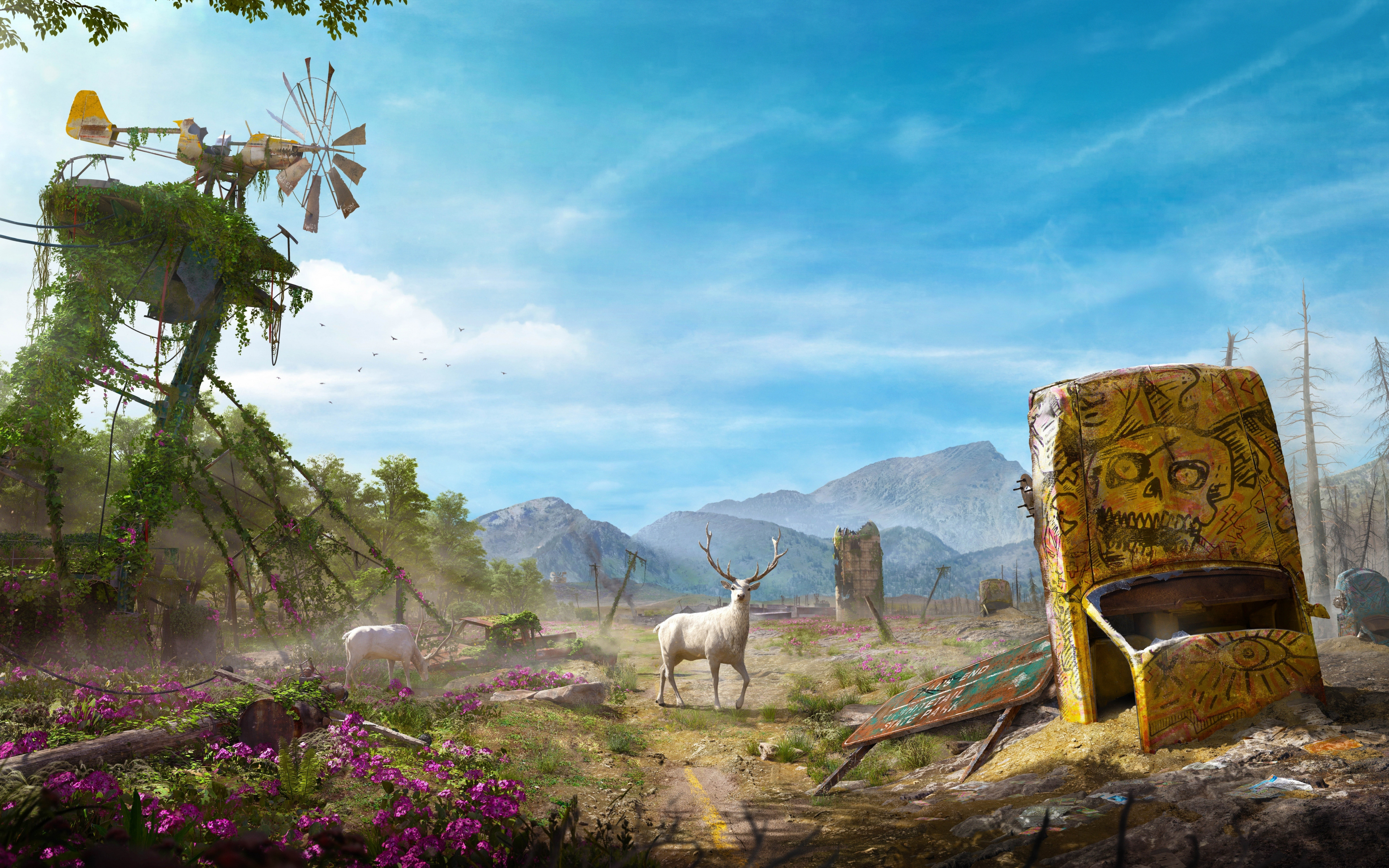 Landscape, Deer, Video Game, Far Cry New Dawn, Wallpaper - Far Cry New Dawn - HD Wallpaper 