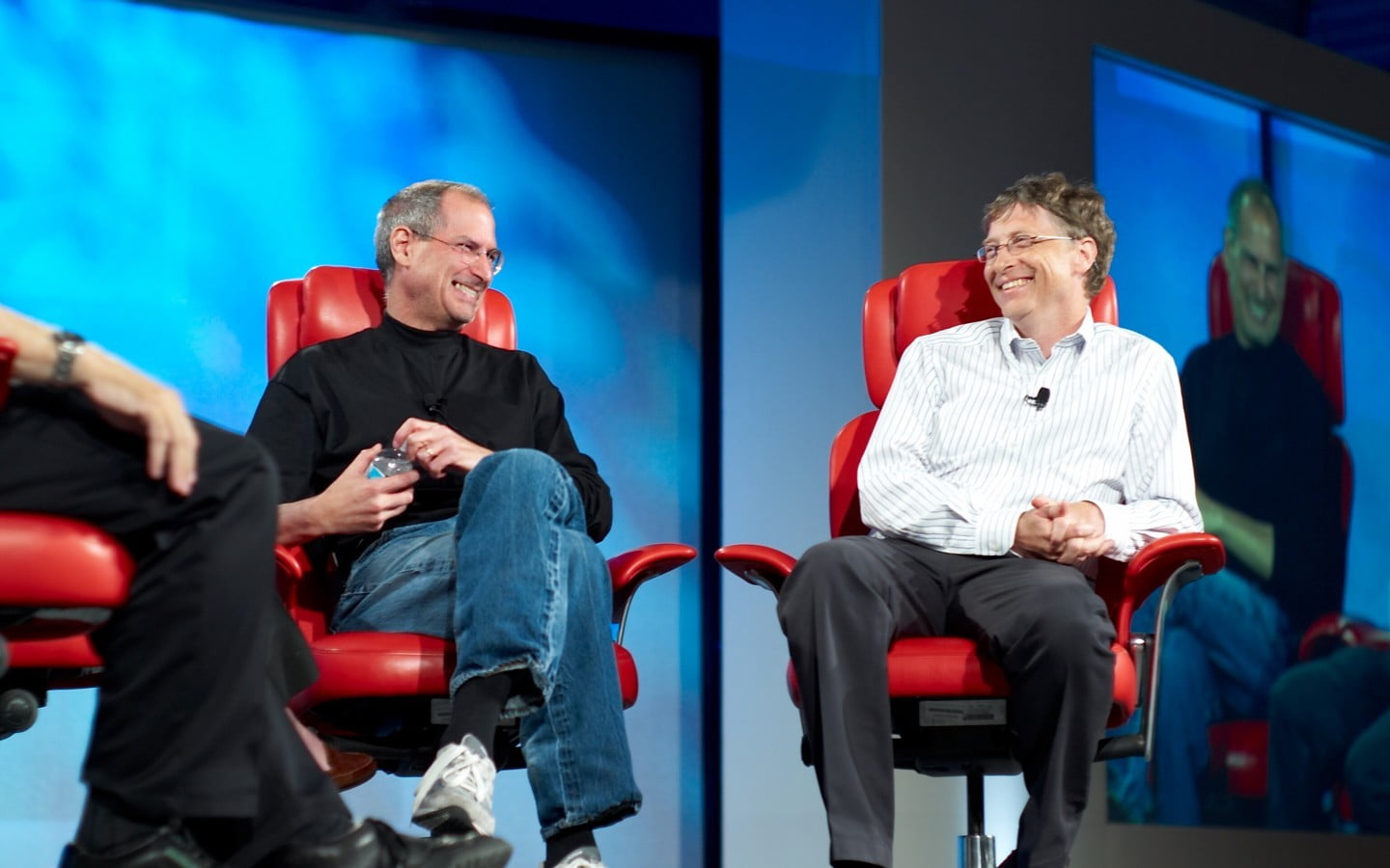 Steve Jobs I Bill Gates - HD Wallpaper 