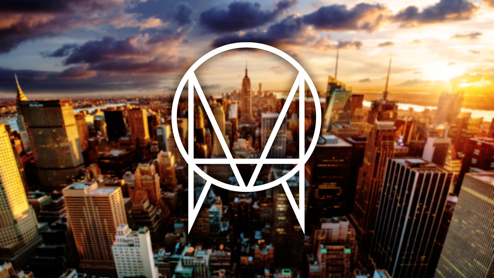 New York Skyline Sunset - HD Wallpaper 