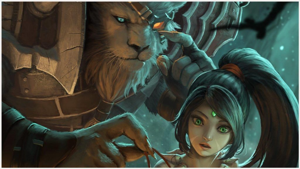 League Of Legends Nidalee X Rengar - HD Wallpaper 