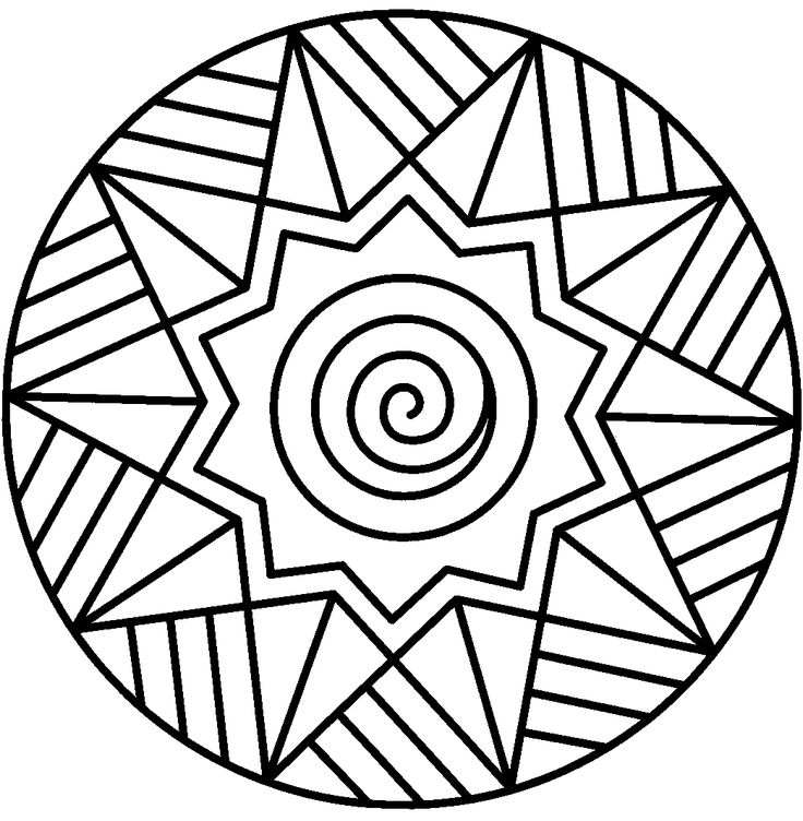 Mandalas To Print And Color - Mandala Coloring Pages For Kids - HD Wallpaper 