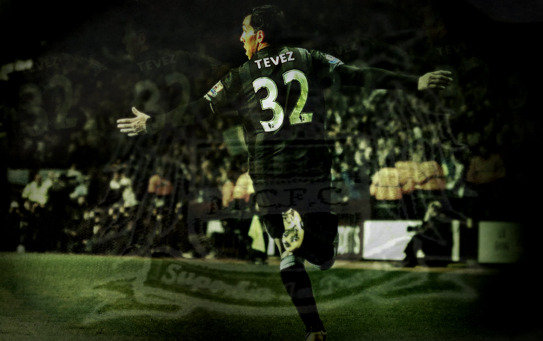 Tevez Manchester City United Wallpaper - Carlos Tevez City 2013 - HD Wallpaper 