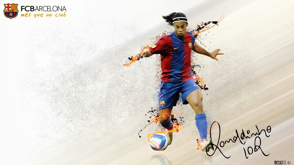 Awesome Ronaldinho Hd Wallpaper Free Download - Ronaldinho Barcelona Wallpaper Hd - HD Wallpaper 