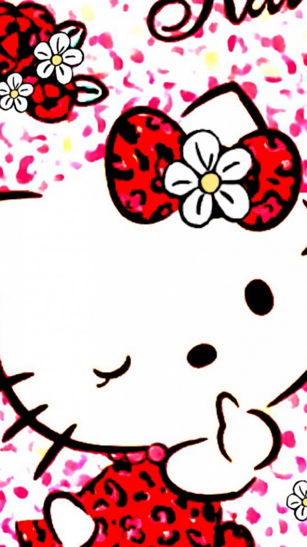 Wallpaper Hello Kitty Images Iphone With Image Resolution - Hello Kitty Black Red - HD Wallpaper 