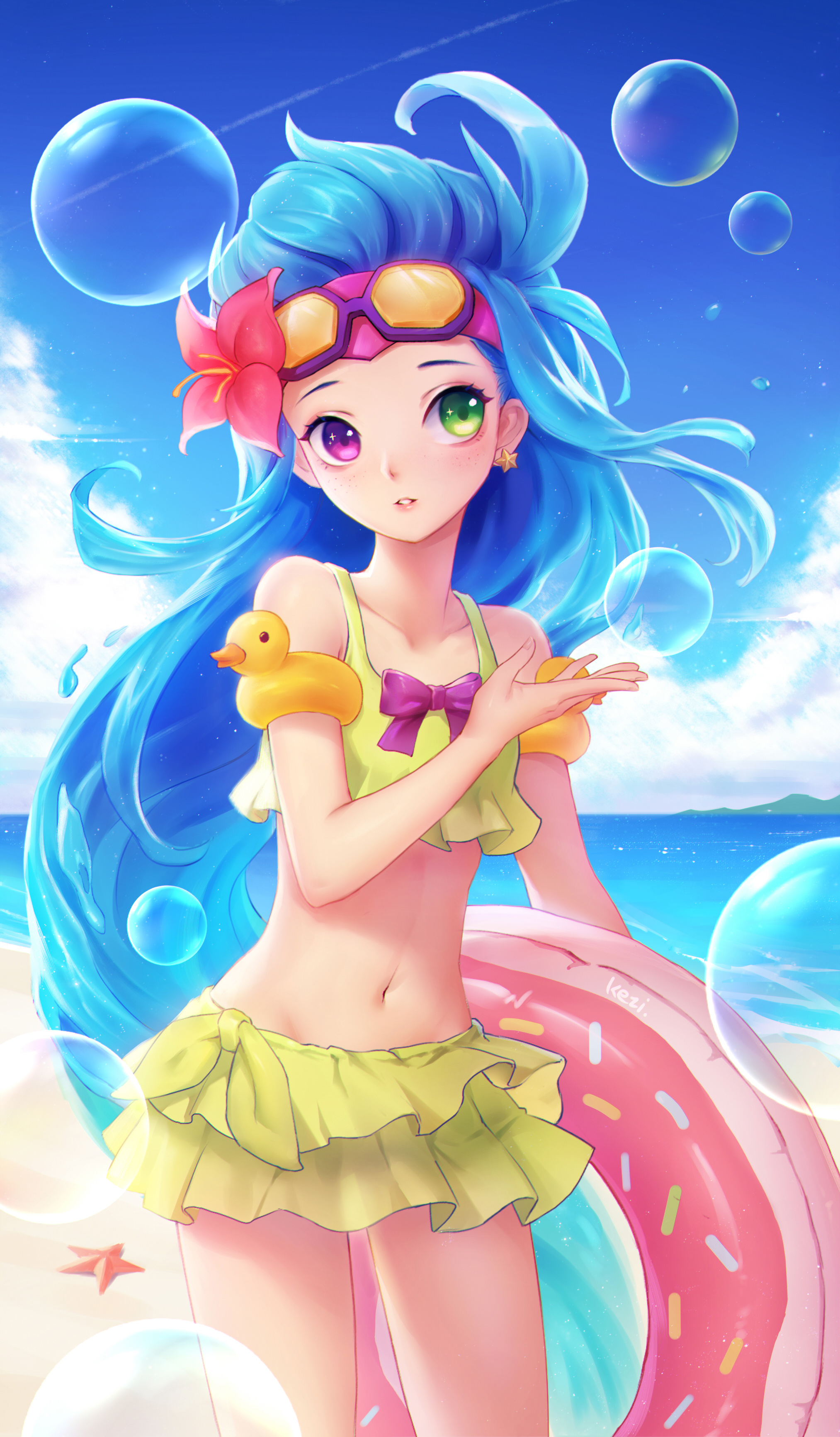 League Of Legends Pool Party Zoe - HD Wallpaper 