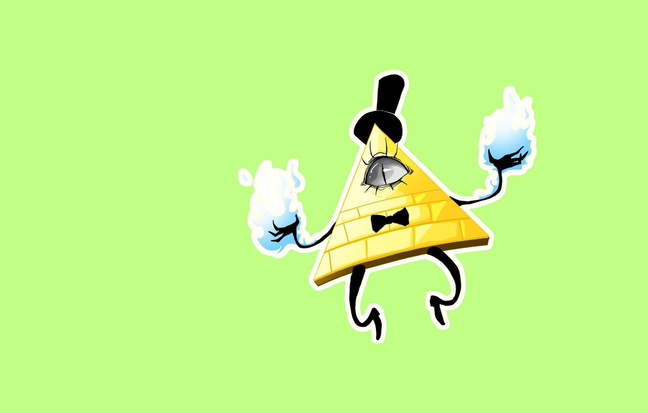 Photo Wallpaper Cartoon, Art, Gravity Falls, Bill Cipher, - Bill Cipher Drawing - HD Wallpaper 