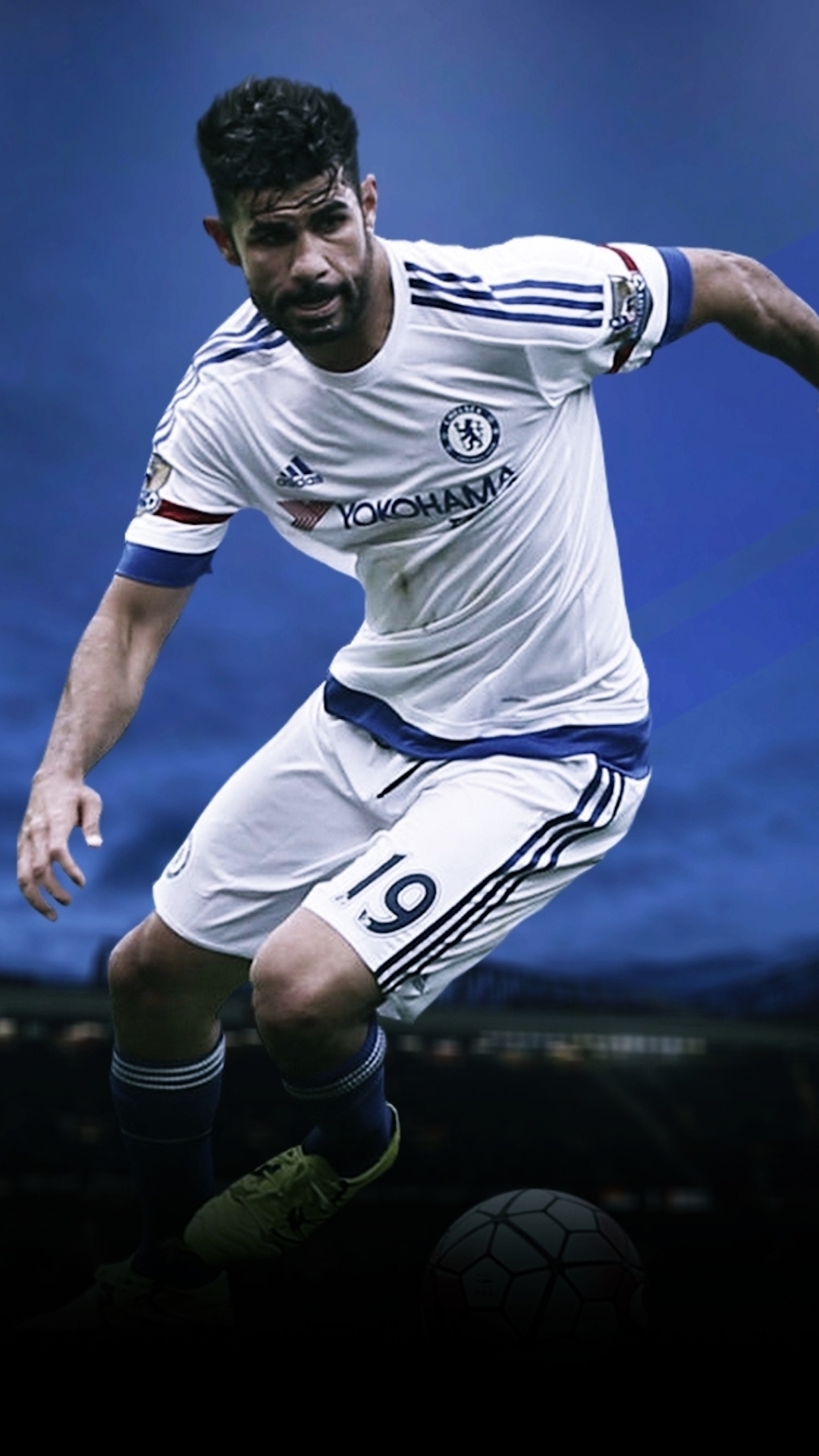 Diego Costa Chelsea Away Kit Iphone Wallpaper - Diego Costa Wallpaper Hd - HD Wallpaper 