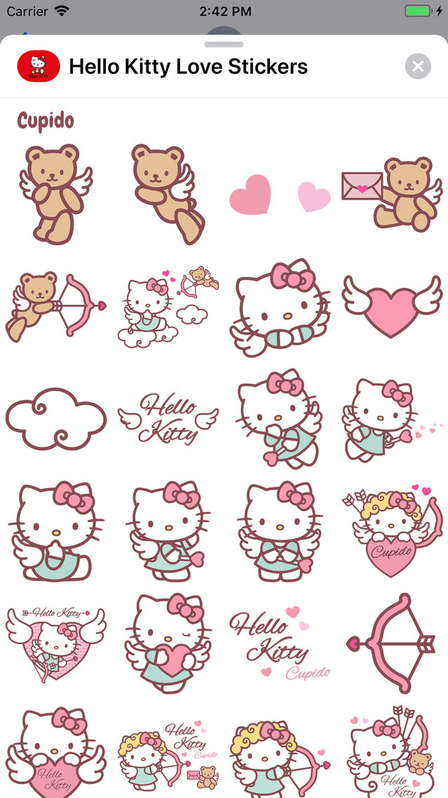 Hello Kitty Love Stickers - Hello Kitty - HD Wallpaper 