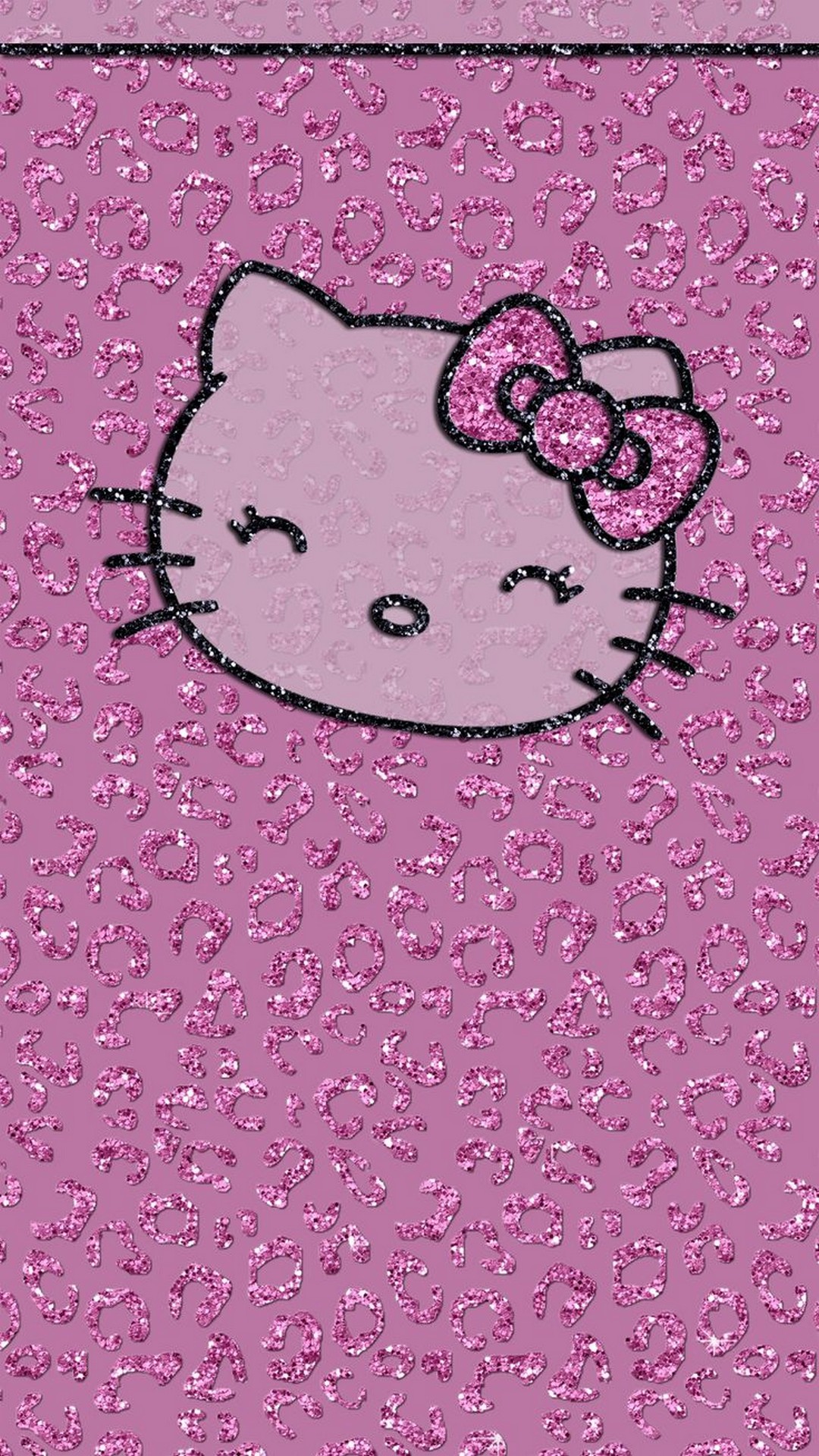 Wallpaper Hello Kitty Pictures Iphone With Image Resolution - Hello Kitty With Glitter Background - HD Wallpaper 