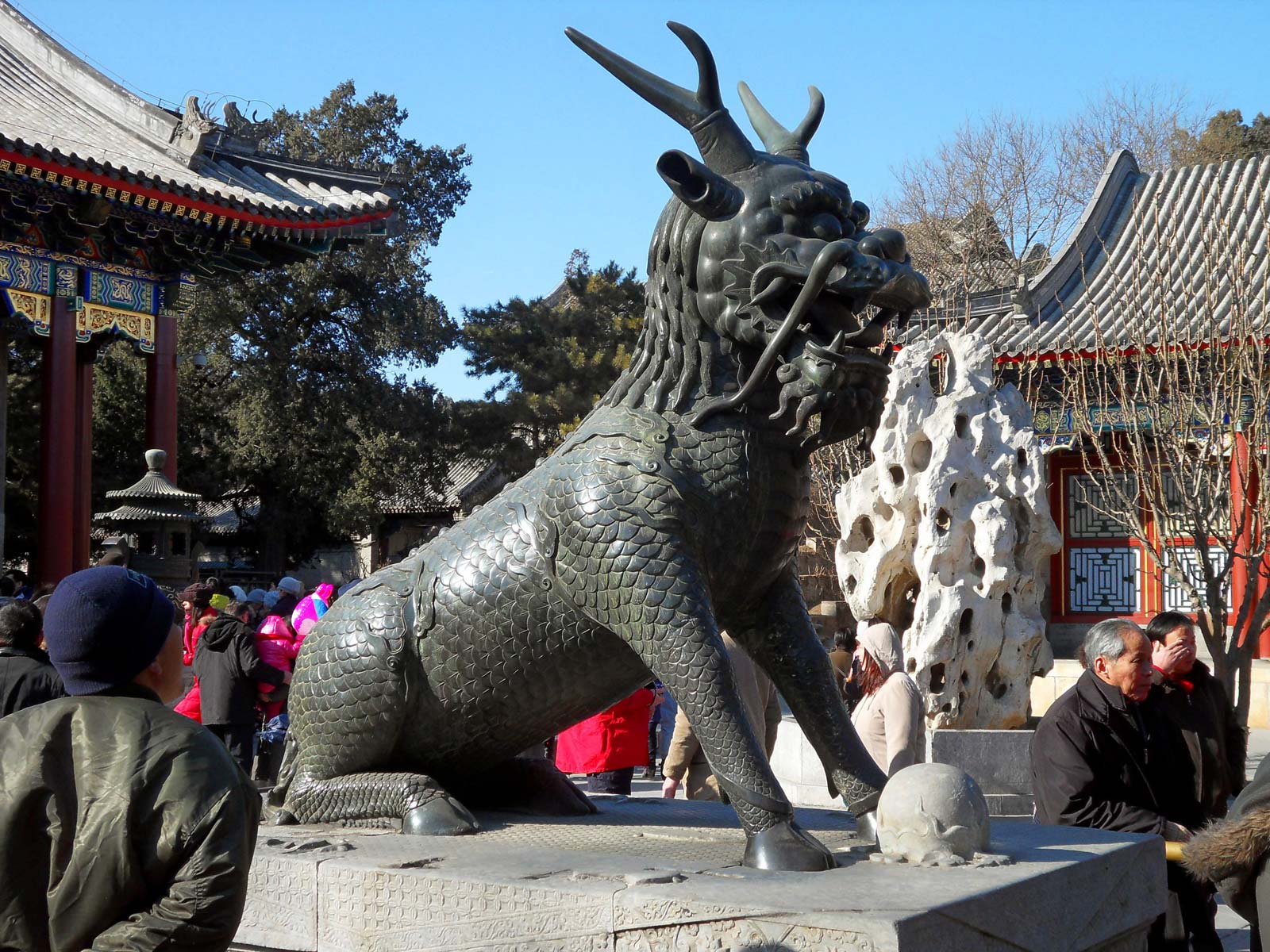 Qilin Statue - Summer Palace - HD Wallpaper 