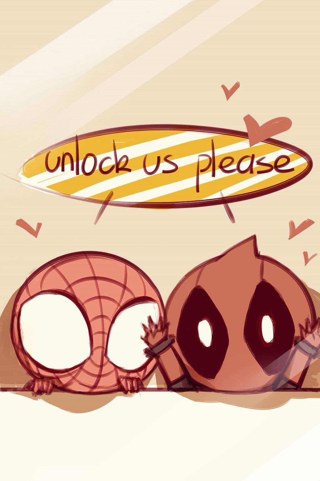 Theretroinc On Etsy - Spiderman And Deadpool Lockscreen - HD Wallpaper 