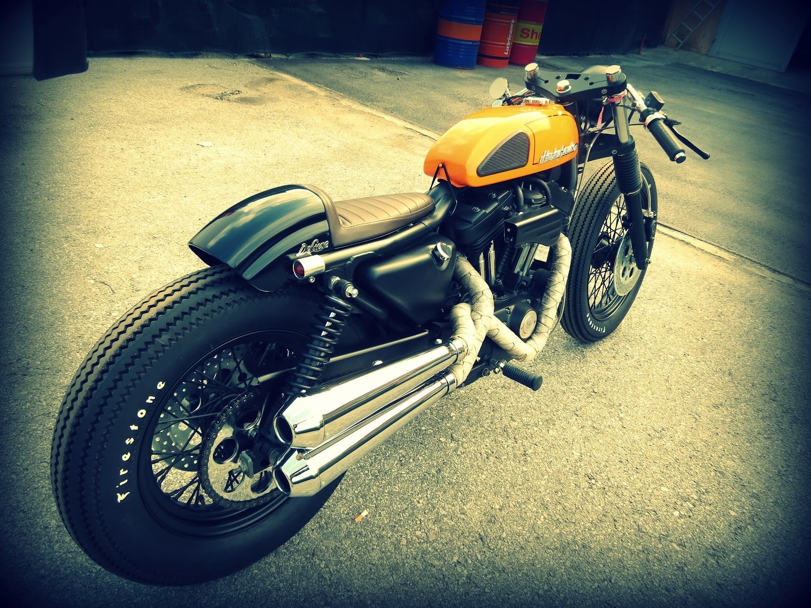 Harley Davidson Cafe Racer Seat - HD Wallpaper 