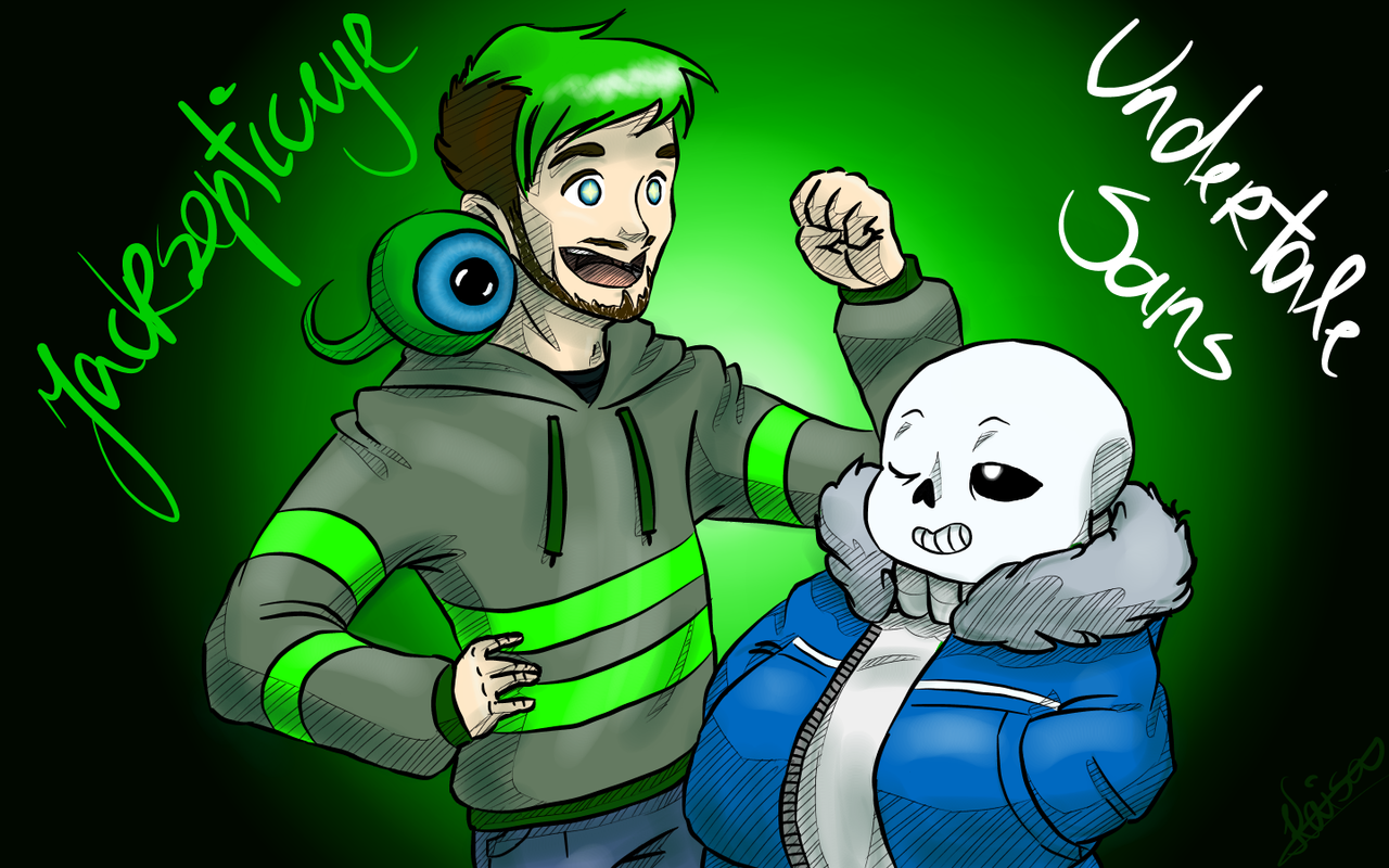 Jacksepticeye And Sans - Cartoon - HD Wallpaper 