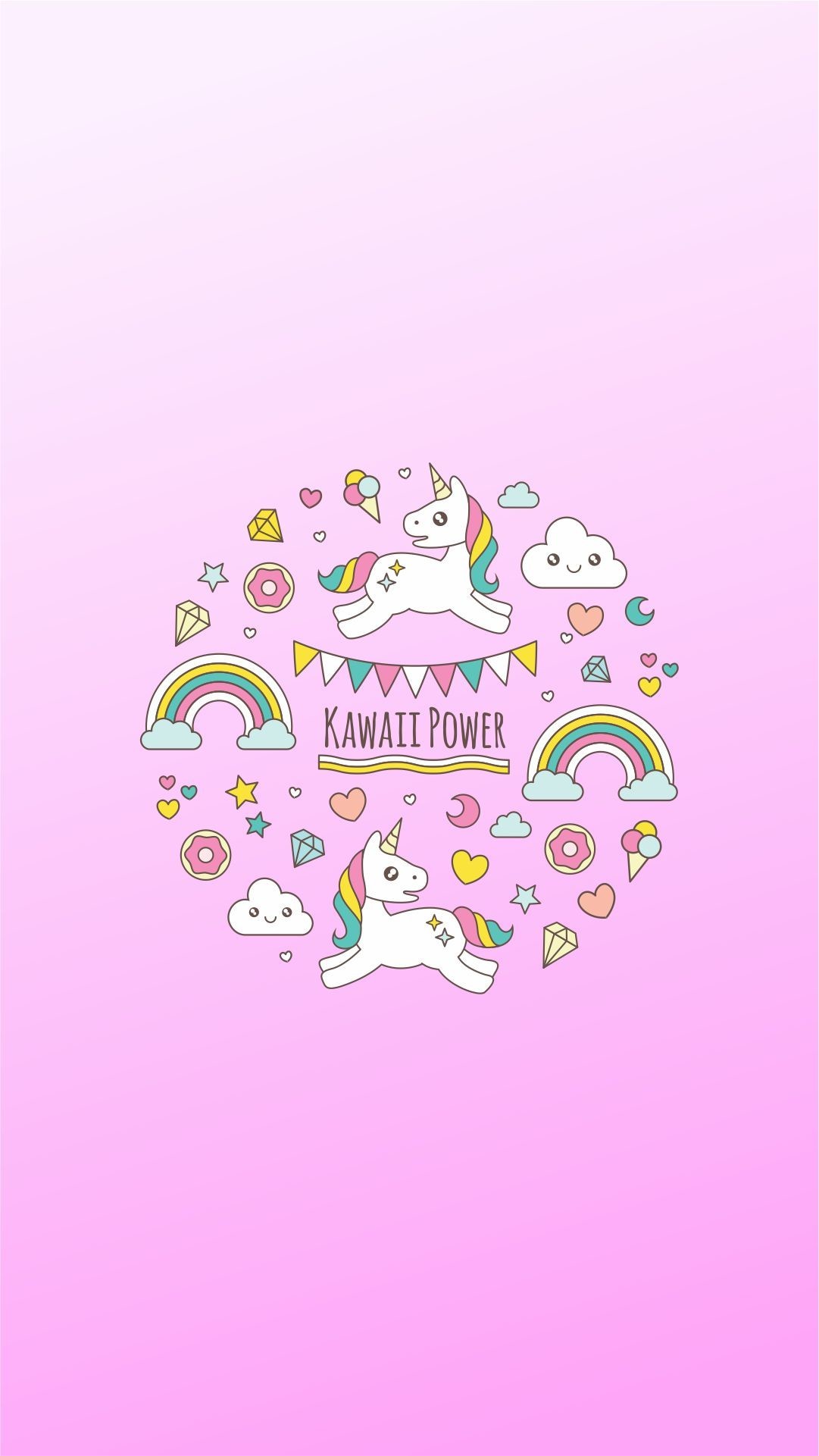 1081x1921, Kawaii Unicorn Wallpaper Pic Wpxh638861 - Kawaii Pastel Unicorn  Background - 1081x1921 Wallpaper 