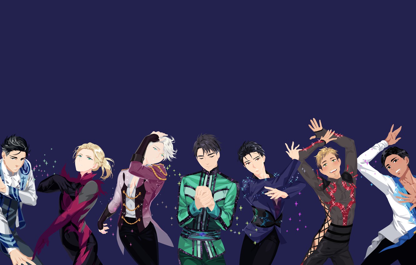 Photo Wallpaper Background, Anime, Guys, Yuri On The - Yuri On Ice Background - HD Wallpaper 
