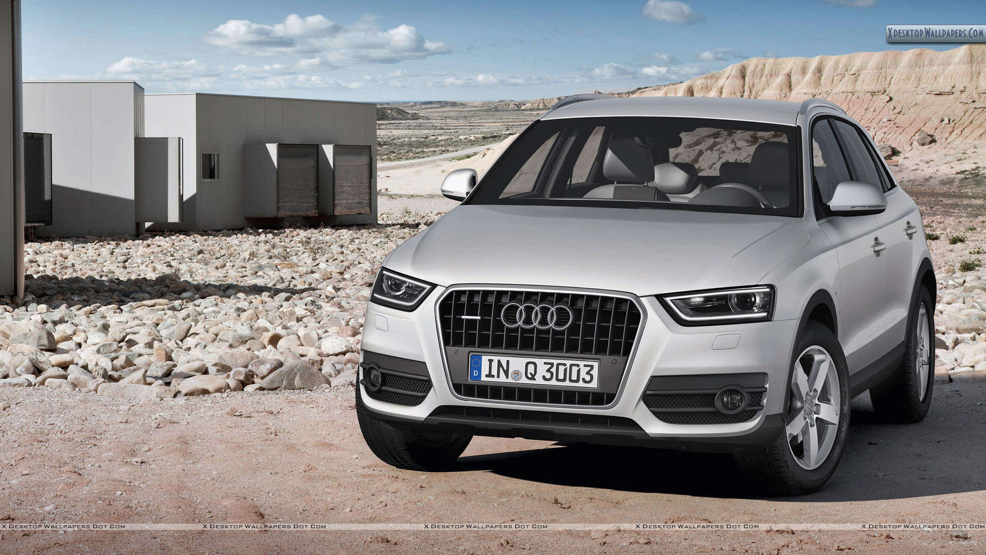 Audi Q3 2014 Silver - HD Wallpaper 