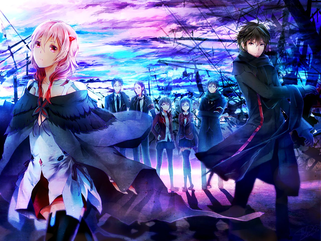 Guilty Crown Wallpaper Shu And Inori - HD Wallpaper 
