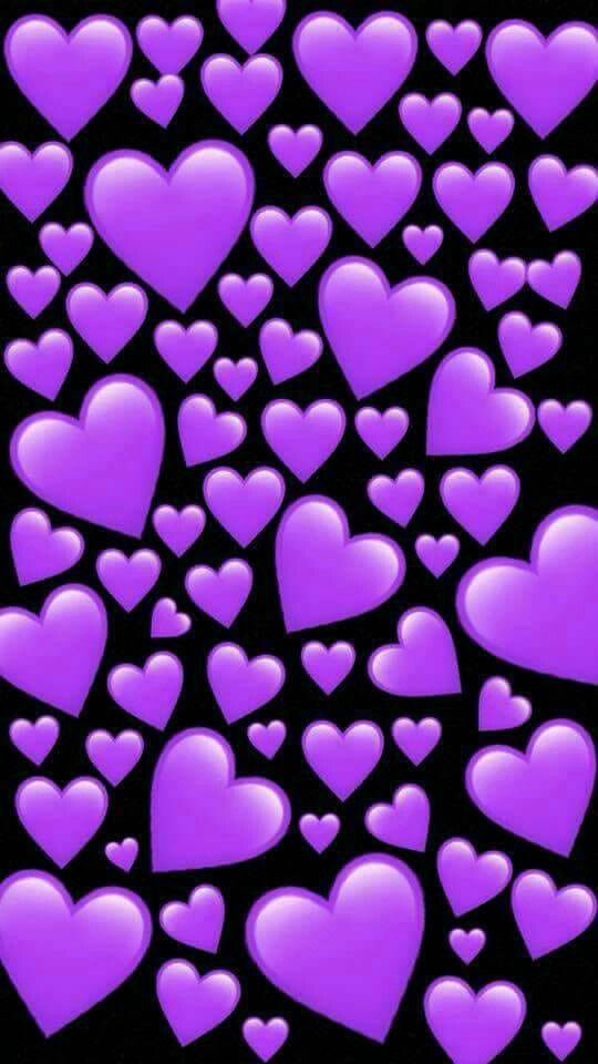 Iphone Hearts Emoji Background - HD Wallpaper 