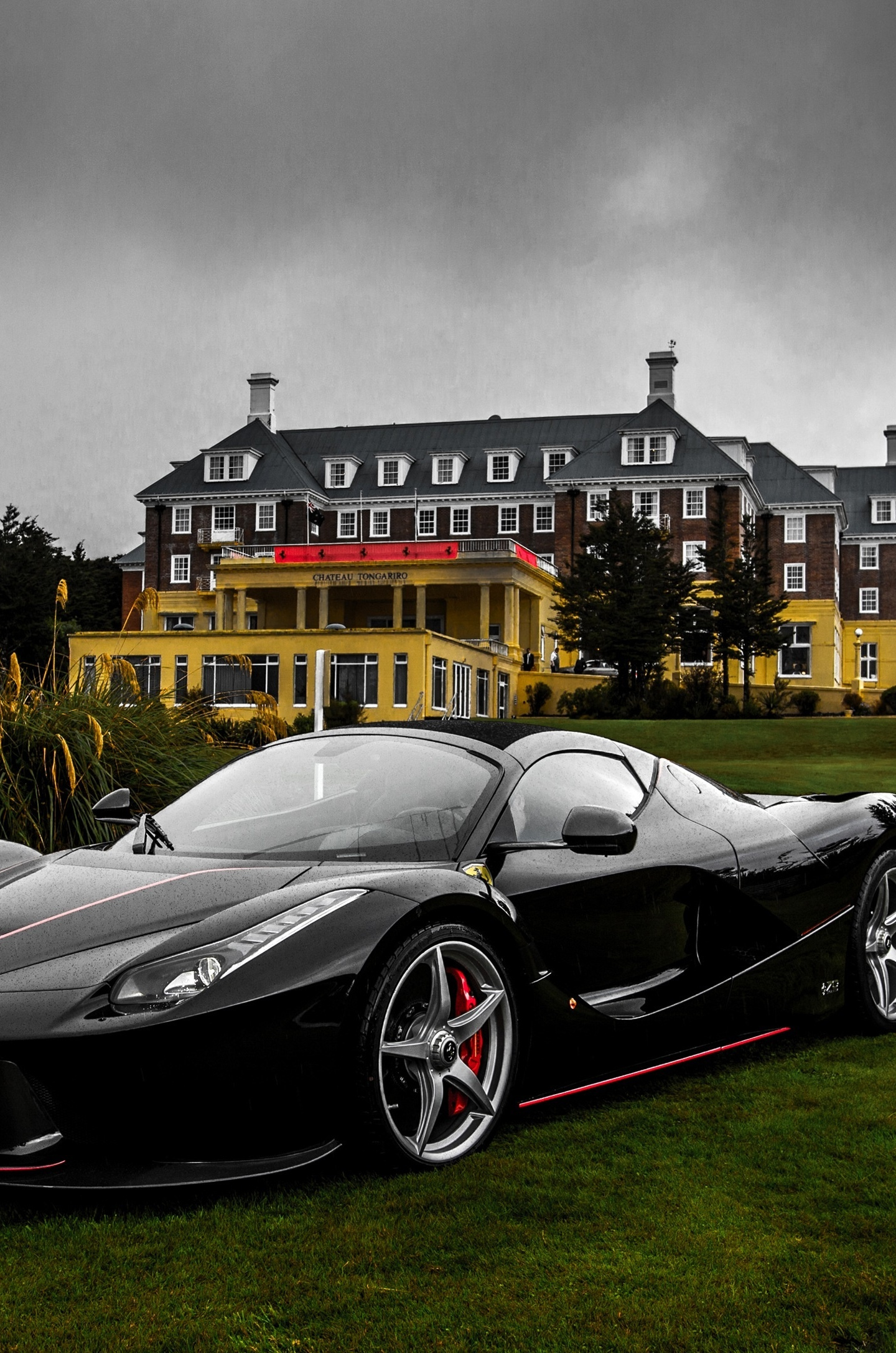 Black Car, Ferrari Laferrari Aperta, Supercar, Wallpaper - Ferrari Laferrari Aperta Wit - HD Wallpaper 