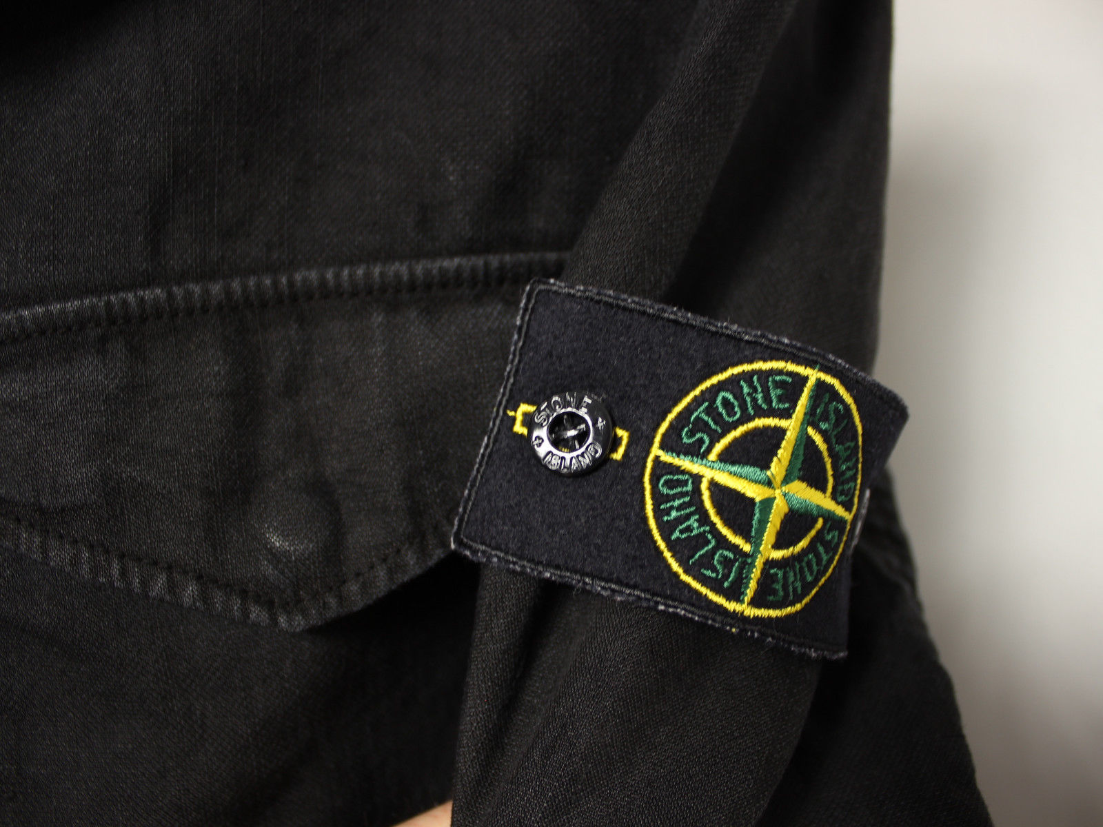 Superdry Bomber Harrington Stone Island Sz Genuine - Stone Island Black Denim Jacket - HD Wallpaper 