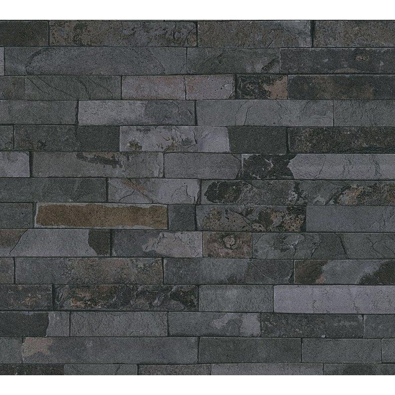 Stone Look Wallpaper Market Wood Stone Brick L X W - Wallpaper - HD Wallpaper 