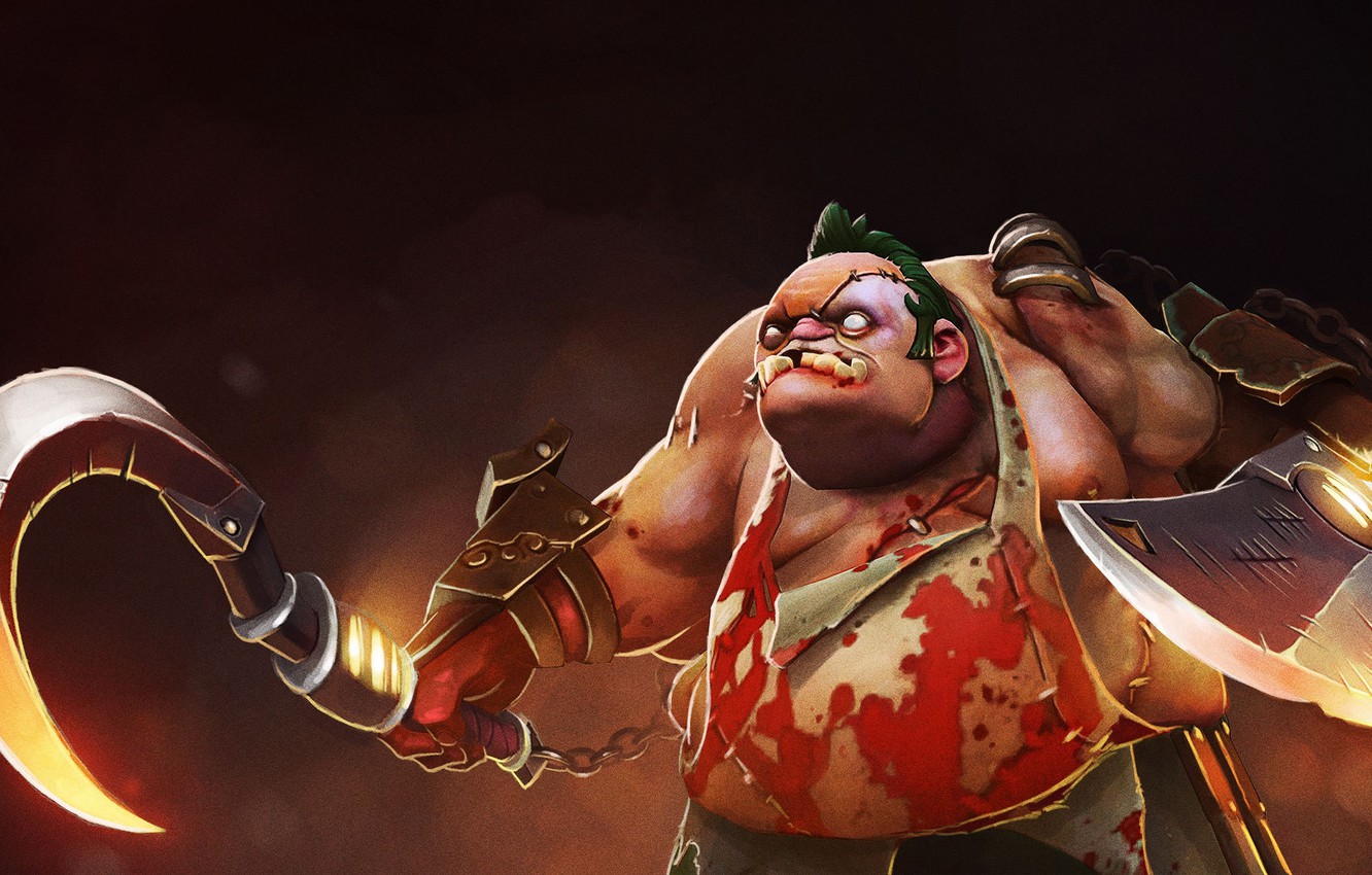 Photo Wallpaper Hook, Dota 2, Butcher, Pudge, Butcher, - Dota 2 Wallpaper Pudge - HD Wallpaper 